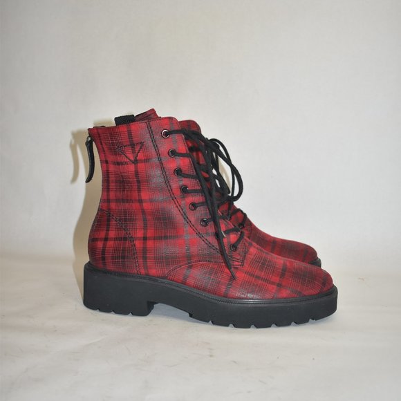 Paul Green Bronx Lace-Up Platform Boot PLATFORM CHUNKY RED 10 (D16) - Picture 2 of 7